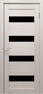 Товар Межкомнатная дверь Легенда X-8 тон Белая лиственница Остекление Лакобель черное